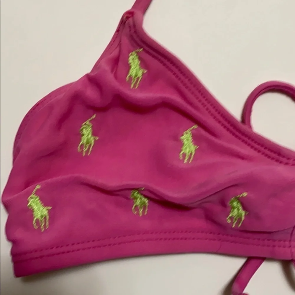 Ralph Lauren kids pink bikini top only size: 12